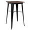 Flash Furniture Square Square Black Metal Bar Table, 23.5", 23.5" W, 23.5" L, 42" H, Wood, Wood Grain CH-31330-40M1-BK-GG - alternate 4